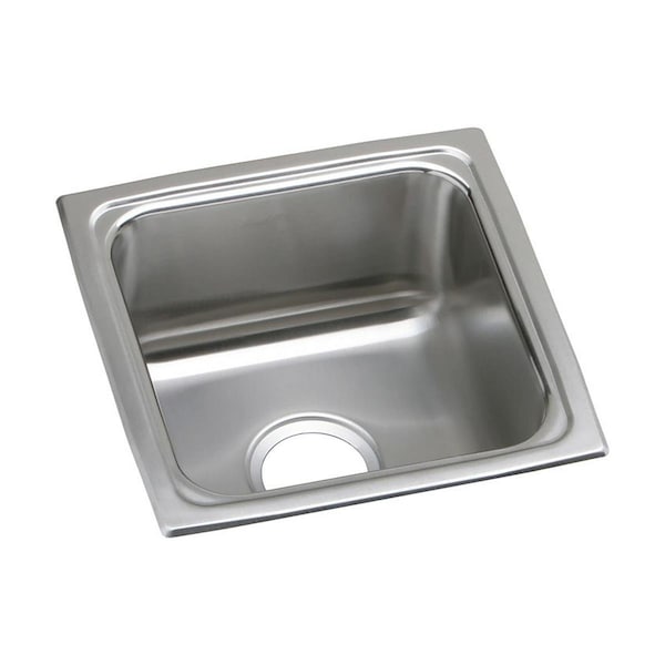 Sink, Stainless Steel, 15 in W x 15 in L x 5.5 in H